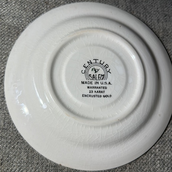 Rare vintage 23K gold plates (4) Century by Salem made in USA - Picture 2 of 8